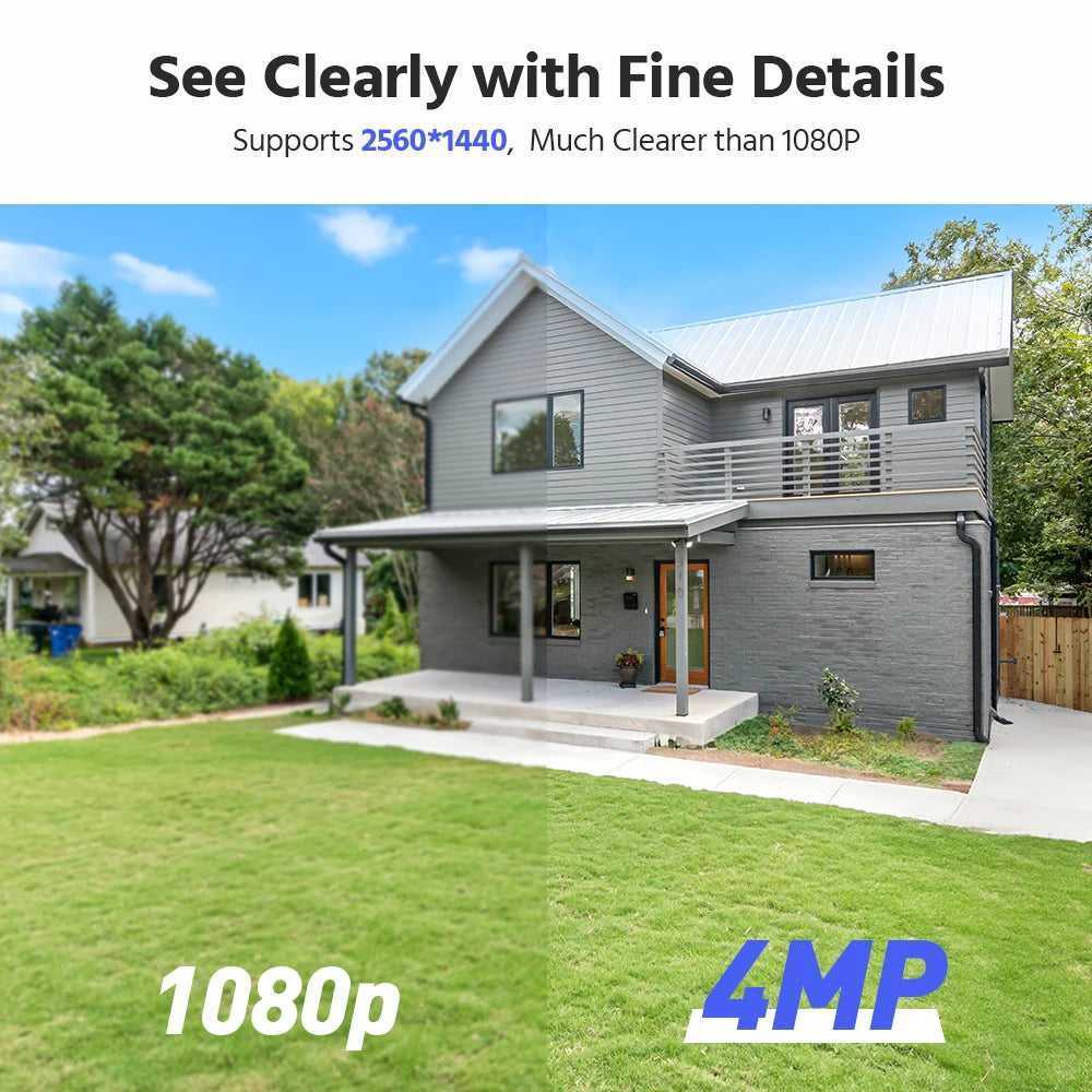 Annke 4MP Wireless PT Solar Camera 16CH NVR 2.4G&5.8G dual-band Security Camera Solar Built-in Battery wireless camera system