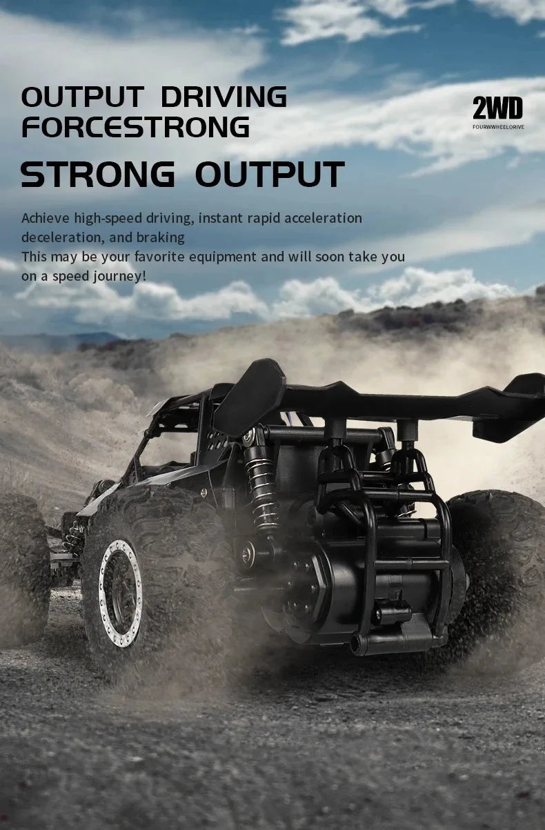 ZNLYRION 1:16 Alloy RC Off Road Car 2.4G Wireless Remote Control High Speed Buggy With LED Light Shock Absorber Kids Toy Racing Vehicle