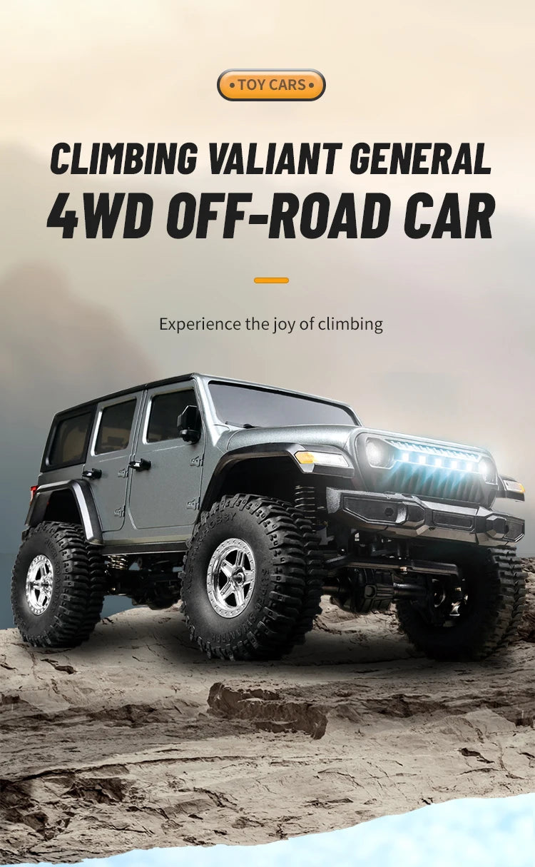 1/18 Scale RC Car C8801 RC Model 2.4G 4WD Simulation Off-Road Crawler Climbing Remote Control Truck with LED Lights Toys