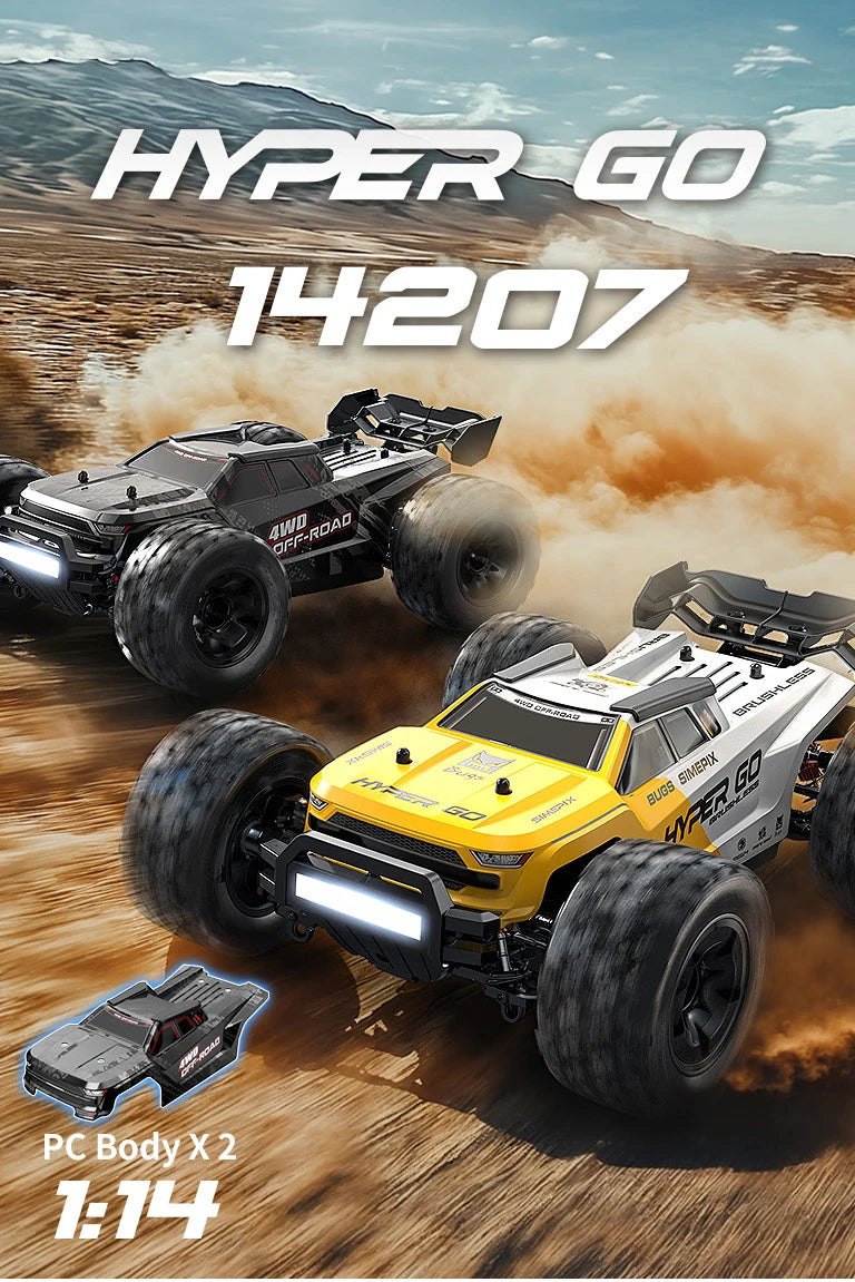 MJX RC Car MJX HYPER GO MJX14207 14208 1/14 70KM/H Brushless 4WD Racing Car Electric Off-Road Remote Control Truck Rrift RC Cars