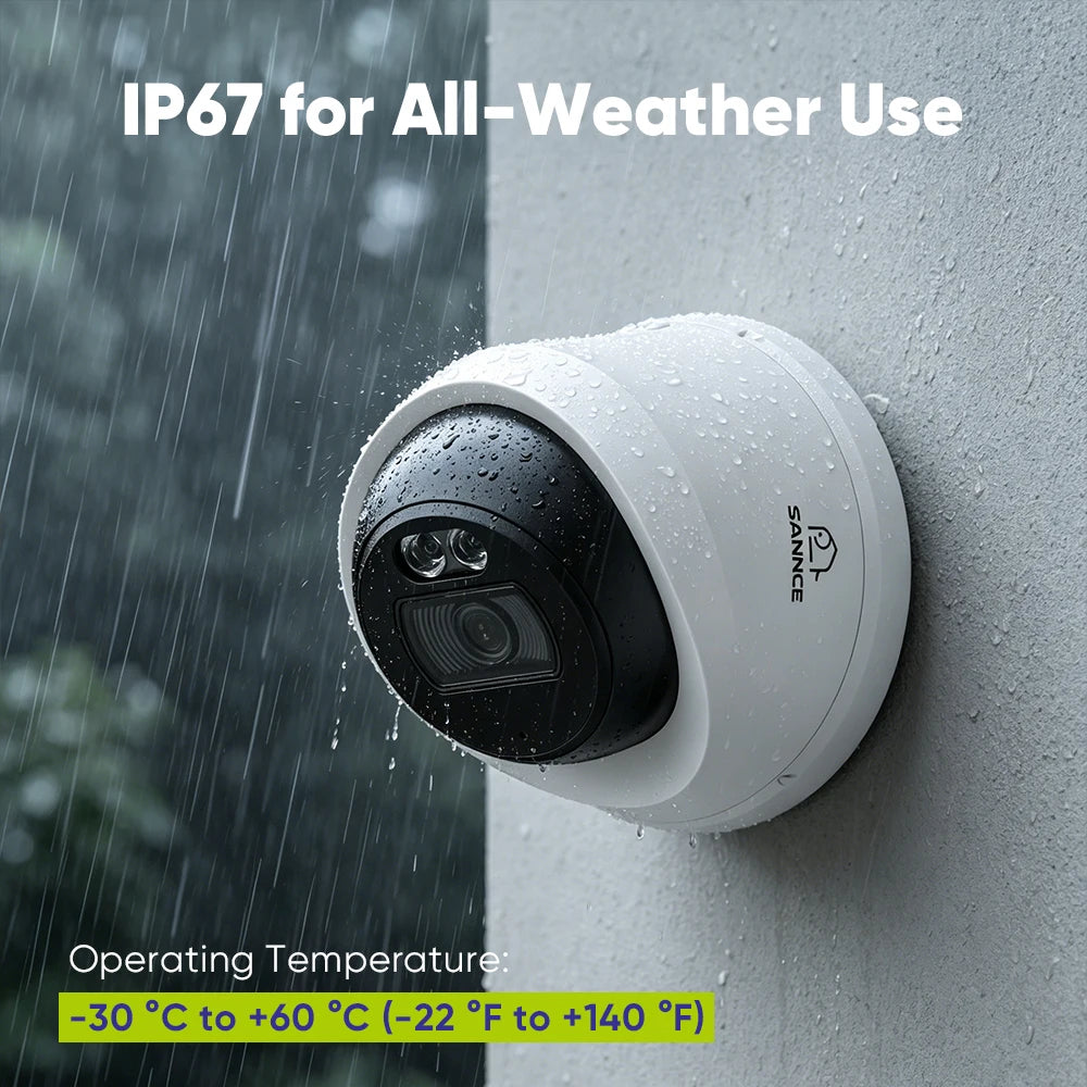 SANNCE 8MP PoE Security Camera Outdoor,8CH NVR with 2.8mm 4k home surveillance cameras ,H.265 Two-Way Audio,AI Human Vehicle Detection ,128° Dual Light Night Vision CCTV Surveillance Camera ONVIF
