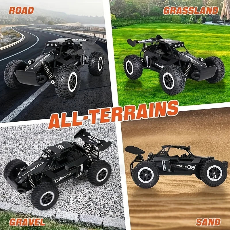 ZNLYRION 1:16 Alloy RC Off Road Car 2.4G Wireless Remote Control High Speed Buggy With LED Light Shock Absorber Kids Toy Racing Vehicle