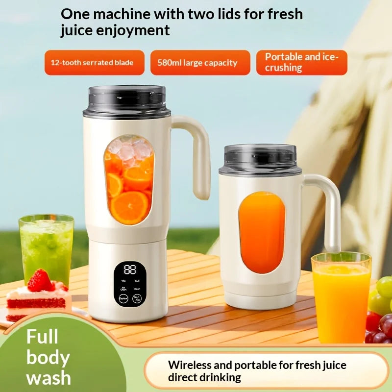Local Stock New Portable Juice Maker Blender for Shakes Smoothie 580ML Durable Juicer 8 Blades 2 in 1 Blender Bottle Extractor