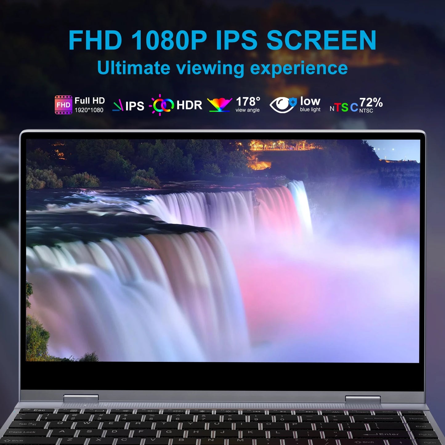 Dopesplay 14.1inch Portable Touchscreen Monitor with Keyboard & Battery 1080P IPS Screen Extender for Phone Gaming MAC Mini PC