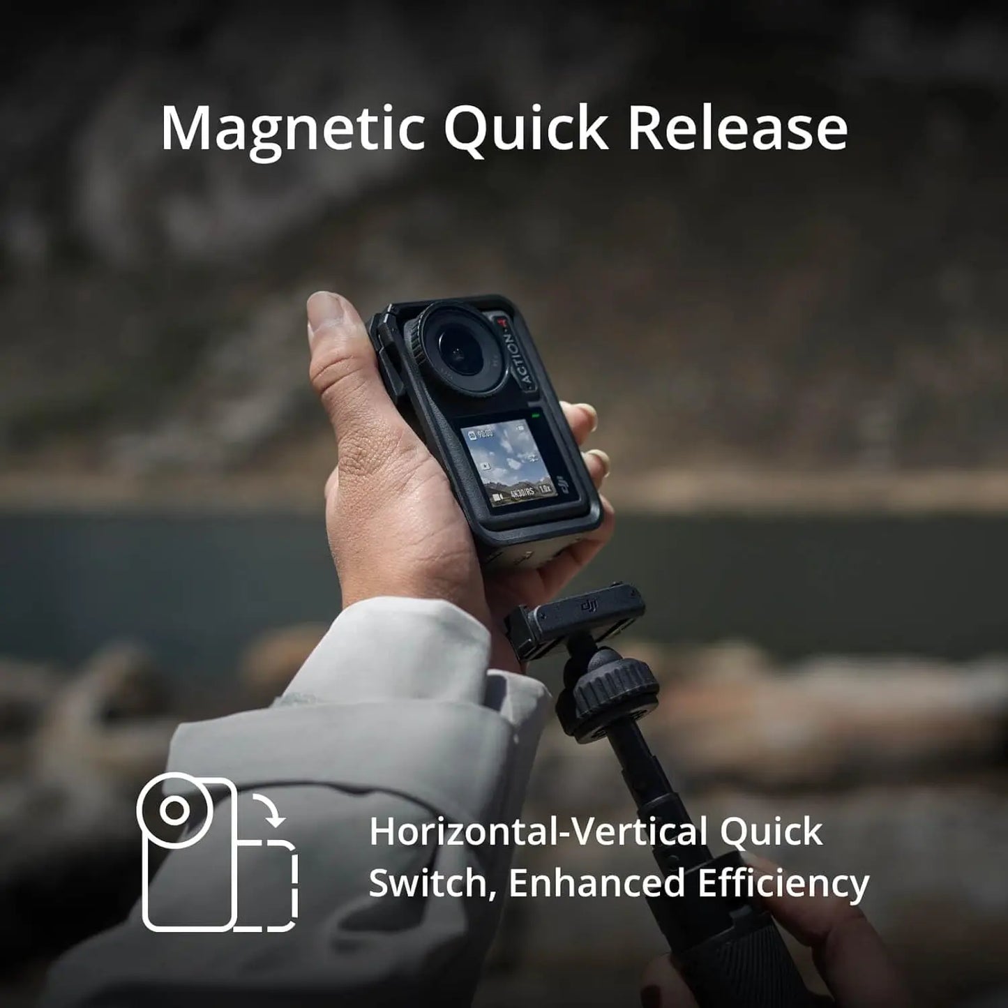 Open Box-DJI Osmo Action 4 Standard Combo Waterproof Action Camera 1/1.3" Sensor 4K/120fps Video Low-Light Imaging 10-bit D-Log M Vlogging Camera
