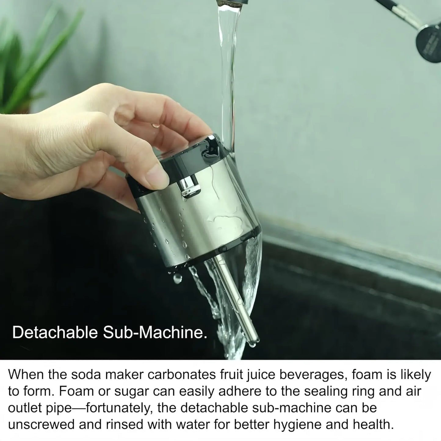304 StainlSteel Sparkling Water Maker -Carbonates Any Drink Soda Maker, Carbonator Machine with BPA