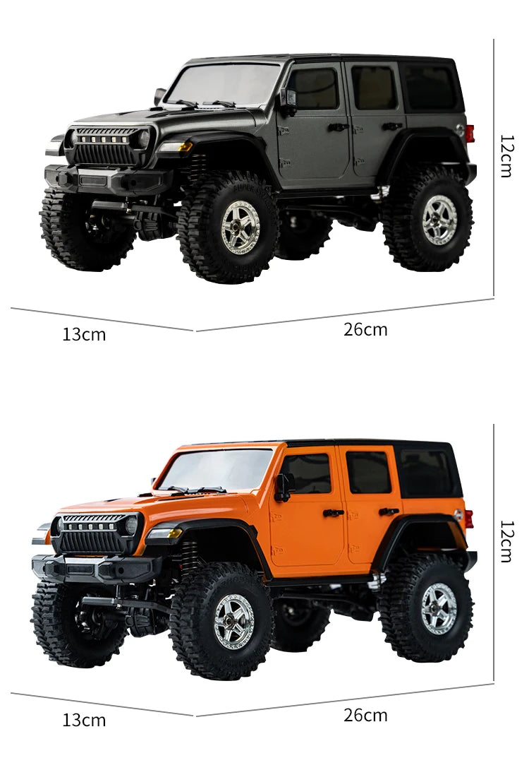 1/18 Scale RC Car C8801 RC Model 2.4G 4WD Simulation Off-Road Crawler Climbing Remote Control Truck with LED Lights Toys
