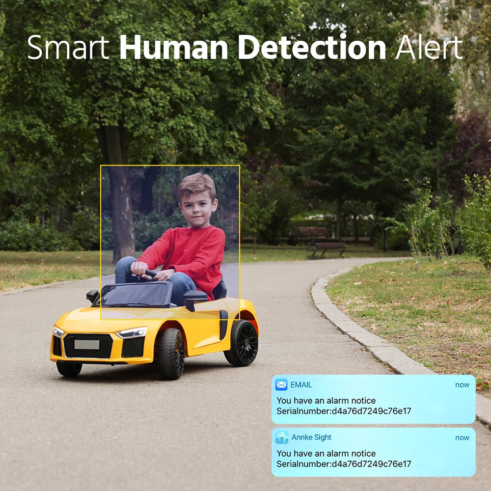 ANNKE Wireless Solar Security System – 10CH 12inch 8MP NVR 4MP PT Camera, Dual-Light Full-Color Night Vision, PIR+AI Human Detection, Two-Way Audio, APP Alerts & Alexa Compatible