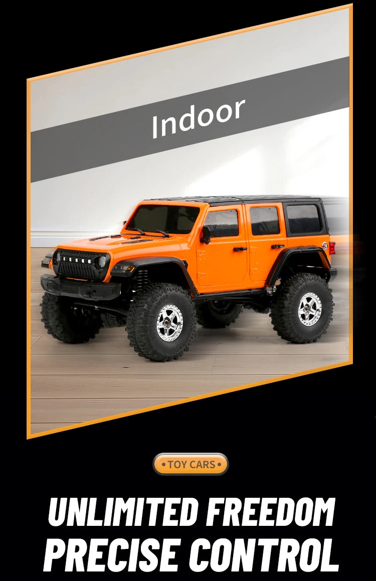 1/18 Scale RC Car C8801 RC Model 2.4G 4WD Simulation Off-Road Crawler Climbing Remote Control Truck with LED Lights Toys