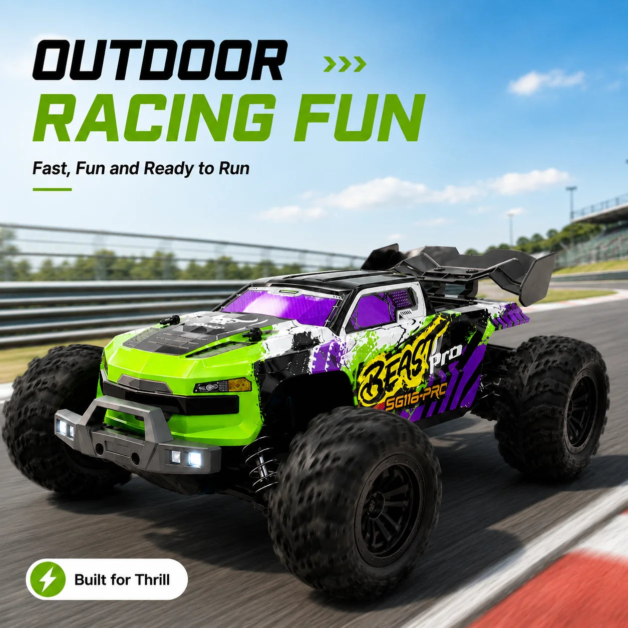 ZNLYRION RC Buggy 1:16 4 Wheel Drive Off-Road SG116MAX PRO Vehicle Optional Brushless Motor Anti-Slip Tire Remote Control Racing Truck