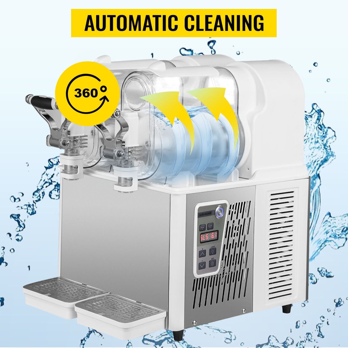SucceBuy 3/6L 1/2 Jar Commercial Slushie Machine Slush Maker Frozen Drink Dispenser Juice Smoothie Granita Vending Machine